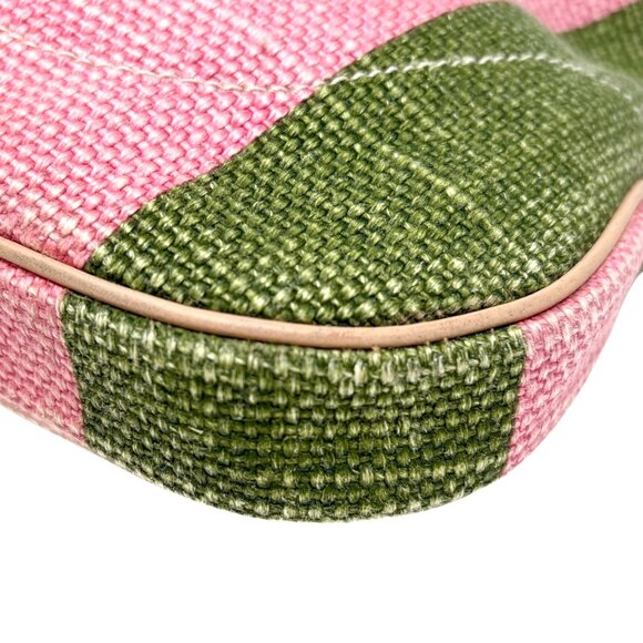 GUCCI Vintage Jackie Stripe Multicolor Shoulder Hobo Bag Handbag Beige [106050] - Picture 7 of 14